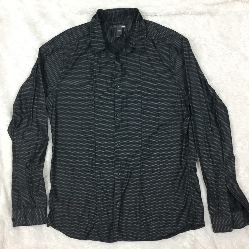 H&M black dress shirt